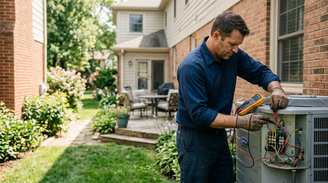 HVAC technician working near Fairmount, IL